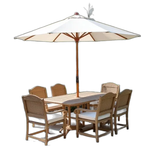 furniture, umbrella, staff, 3d render transparent PNG cut-out