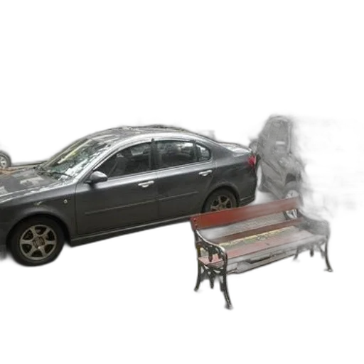 car, furniture, 3d render, street transparent PNG cut-out