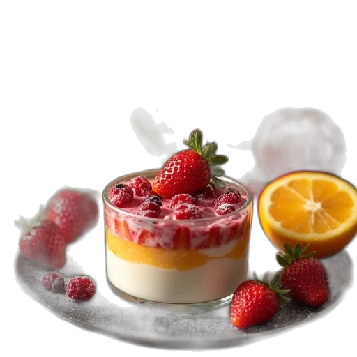 food, crown, 3d render, photorealistic transparent PNG cut-out