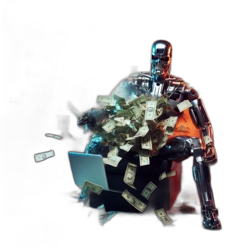 robot, weapon, concept art, cyberpunk transparent PNG cut-out