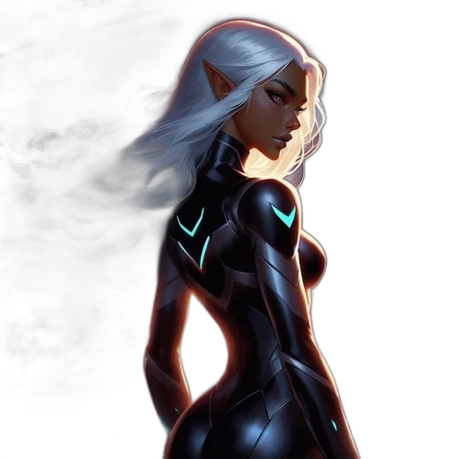 robot, dress, concept art, cyberpunk transparent PNG cut-out