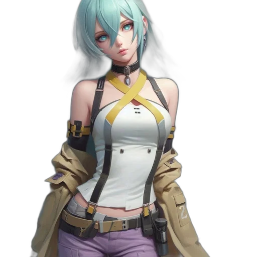 jacket, staff, robot, weapon transparent PNG cut-out
