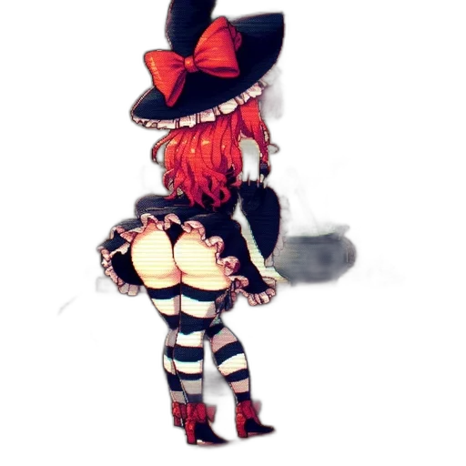 hat, dress, staff, robot transparent PNG cut-out