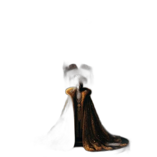 dress, shoes, crown, hair transparent PNG cut-out