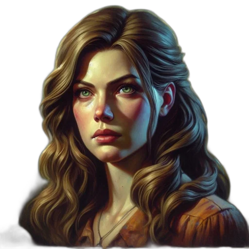 face, crown, fantasy art, photorealistic transparent PNG cut-out