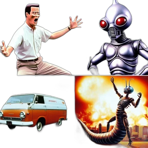 robot, car, concept art, comic book art transparent PNG cut-out