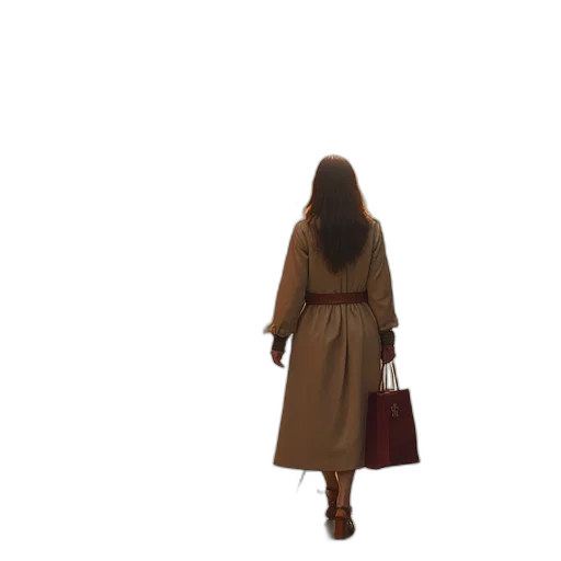 dress, jacket, staff, umbrella transparent PNG cut-out