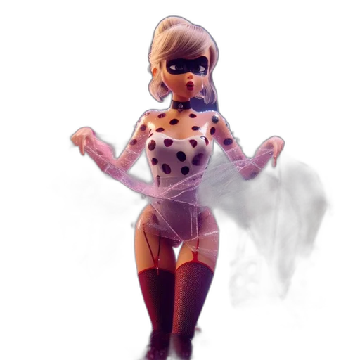 mask, dress, robot, 3d render transparent PNG cut-out