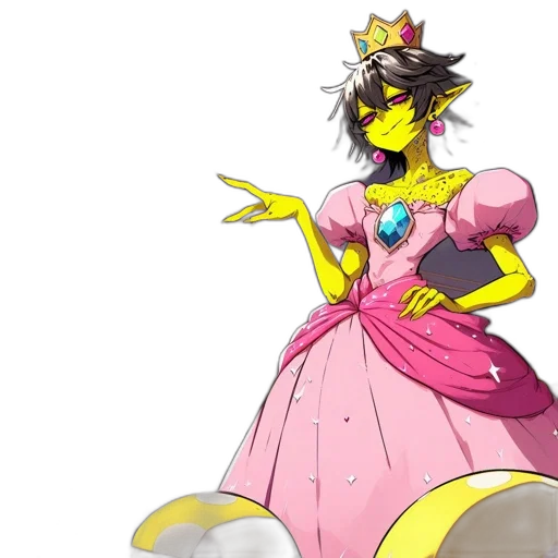 dress, crown, staff, concept art transparent PNG cut-out