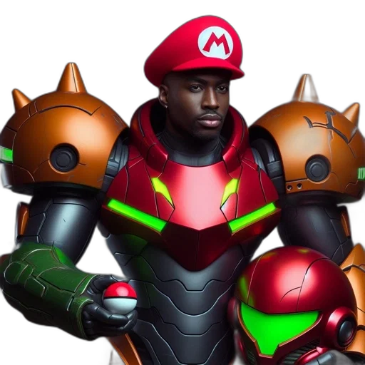 concept art, 3d render, comic book art, man transparent PNG cut-out
