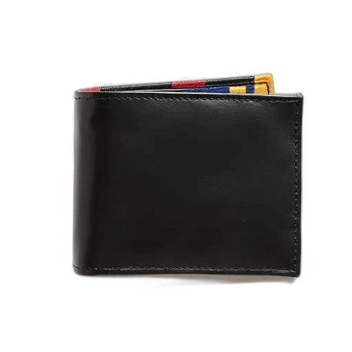 black, wallet, colorful, striped transparent PNG cut-out