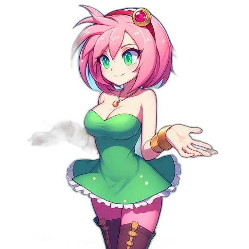 dress, staff, weapon, robot transparent PNG cut-out