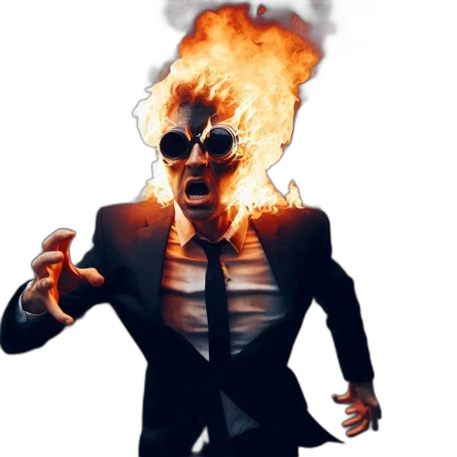 jacket, mask, staff, face transparent PNG cut-out