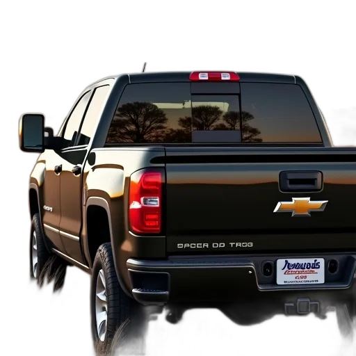 3d render, photorealistic, black, pickup transparent PNG cut-out