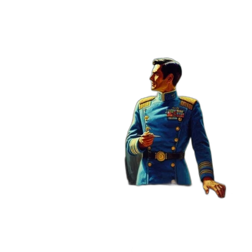 jacket, staff, robot, crown transparent PNG cut-out