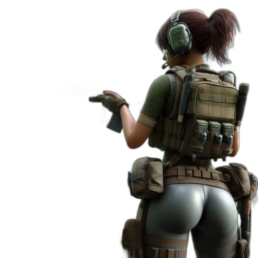 weapon, jacket, concept art, 3d render transparent PNG cut-out