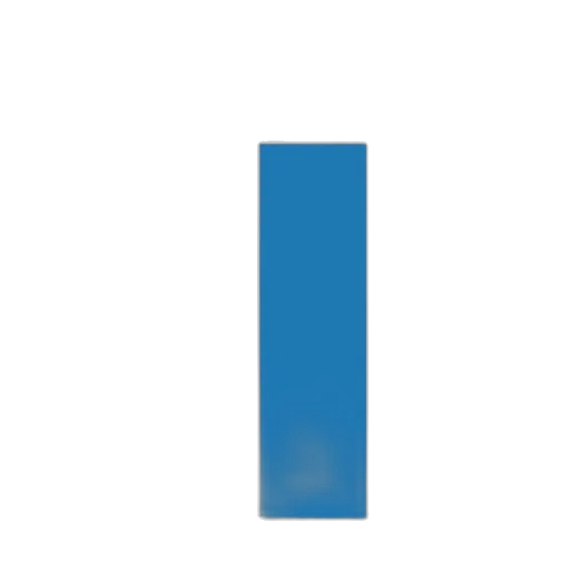 staff, pixel art, 3d render, blue transparent PNG cut-out