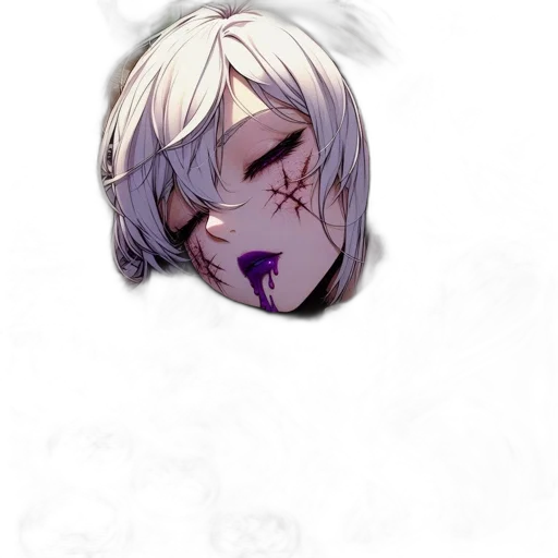 face, mask, creature, hair transparent PNG cut-out