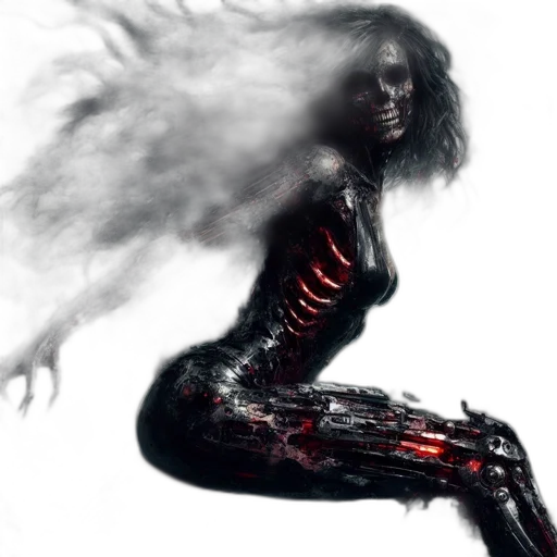 hair, creature, robot, concept art transparent PNG cut-out