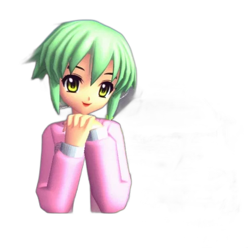 staff, face, 3d render, pixel art transparent PNG cut-out