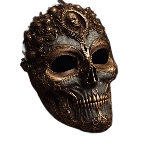 mask, face, crown, jewelry transparent PNG cut-out