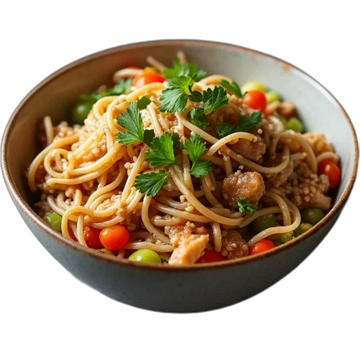 food, photorealistic, bowl, asian transparent PNG cut-out