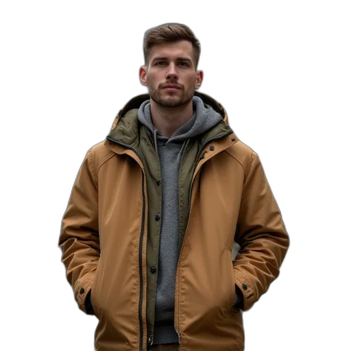 jacket, staff, face, animal transparent PNG cut-out
