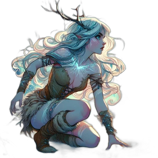 creature, hair, dragon, fantasy art transparent PNG cut-out