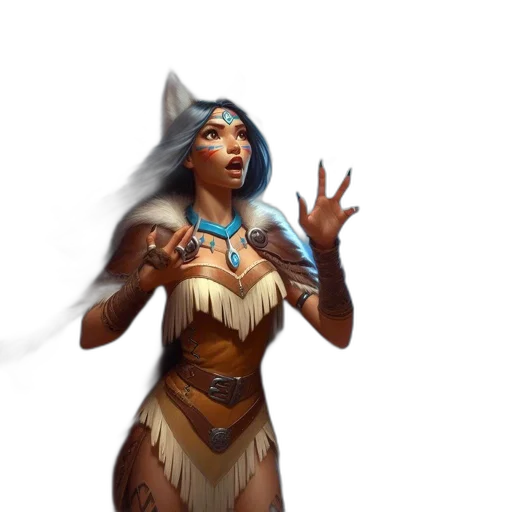 concept art, fantasy art, comic book art, 3d render transparent PNG cut-out