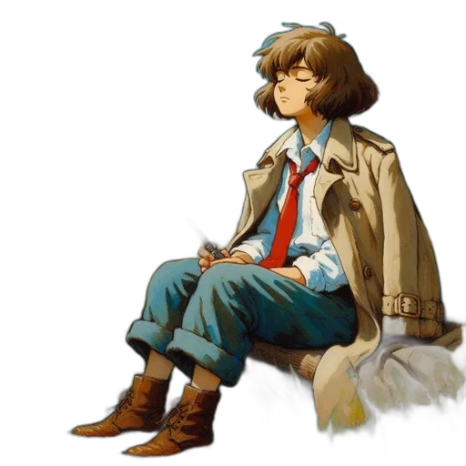 jacket, concept art, pixel art, anime transparent PNG cut-out