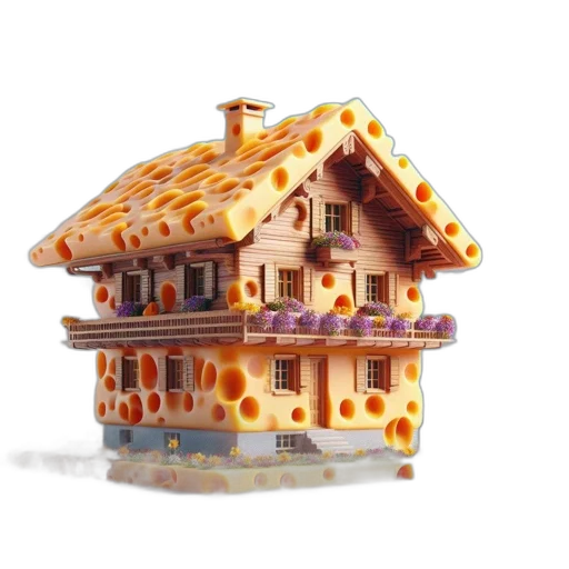 building, furniture, 3d render, watercolor transparent PNG cut-out