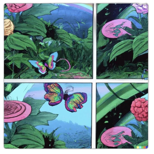 flower, concept art, comic book art, underwater transparent PNG cut-out