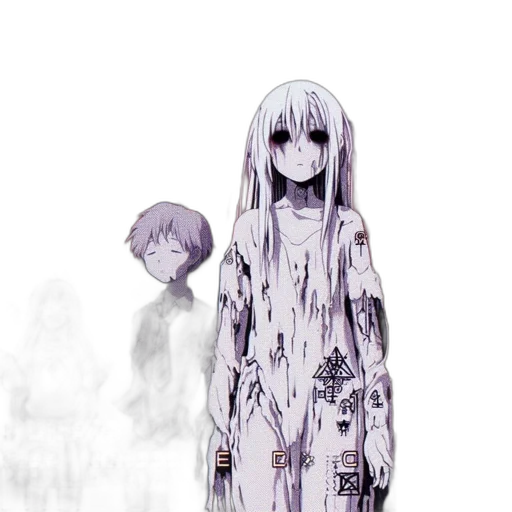 dress, creature, robot, hair transparent PNG cut-out