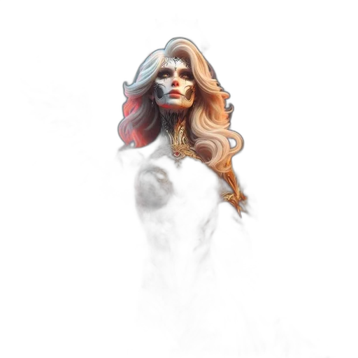 dress, face, mask, concept art transparent PNG cut-out