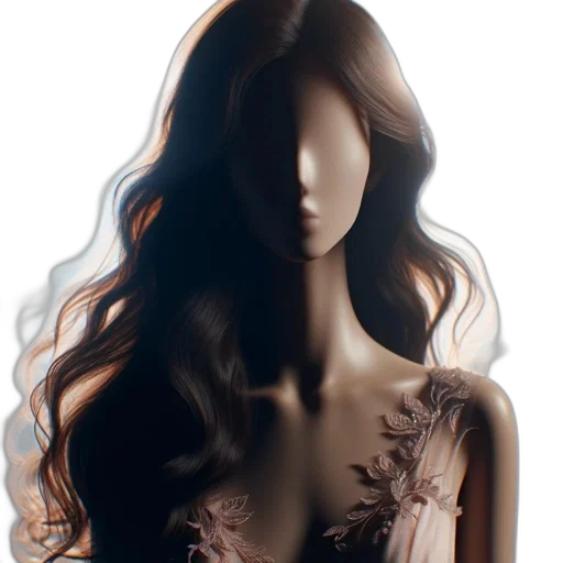 dress, hair, mask, face transparent PNG cut-out