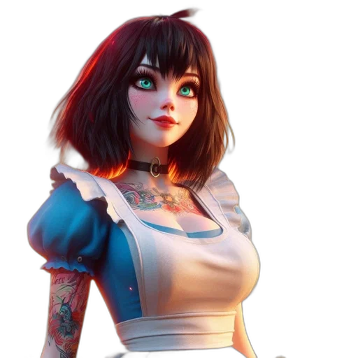 dress, robot, concept art, fantasy art transparent PNG cut-out