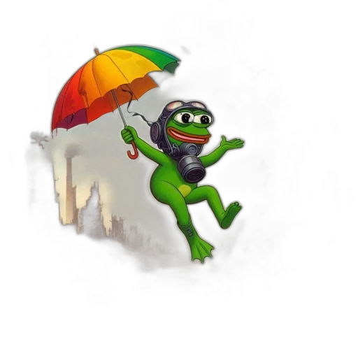 umbrella, concept art, 3d render, pixel art transparent PNG cut-out