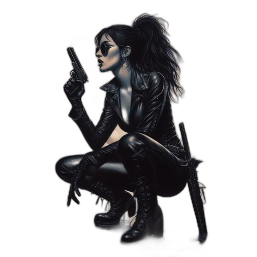 weapon, comic book art, concept art, cyberpunk transparent PNG cut-out
