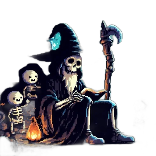 staff, concept art, fantasy art, pixel art transparent PNG cut-out