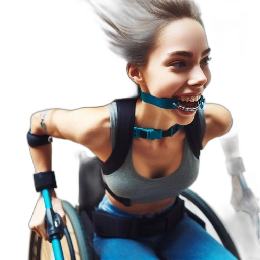 robot, hair, concept art, cyberpunk transparent PNG cut-out
