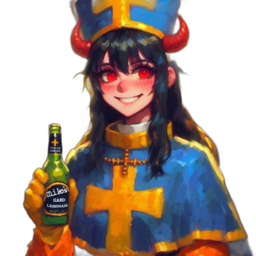 bottle, crown, hat, weapon transparent PNG cut-out