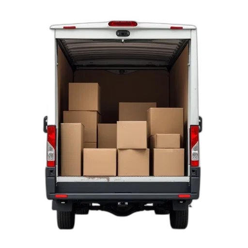 furniture, white, removal, truck transparent PNG cut-out