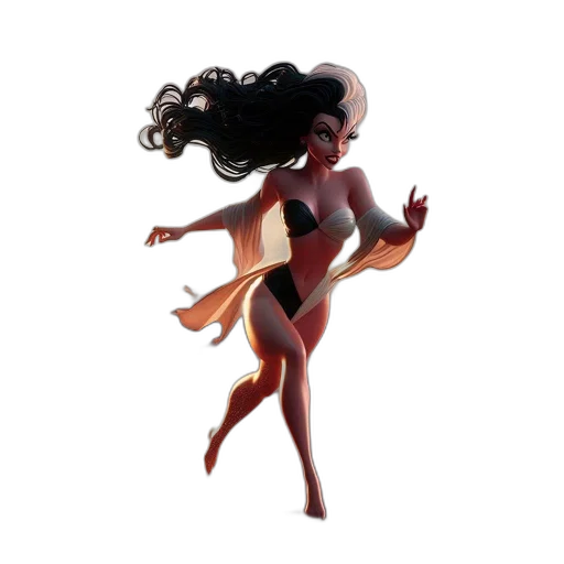 hair, creature, 3d render, concept art transparent PNG cut-out