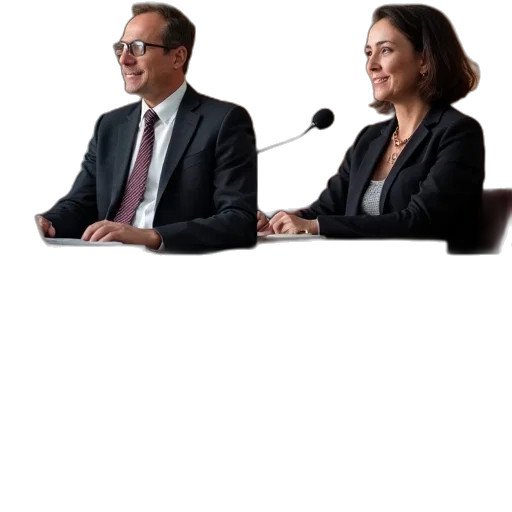 staff, four, pictures, people transparent PNG cut-out