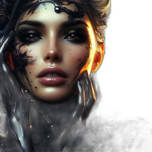 face, fantasy art, photorealistic, concept art transparent PNG cut-out