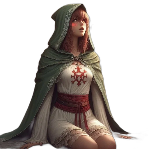 dress, staff, fantasy art, concept art transparent PNG cut-out