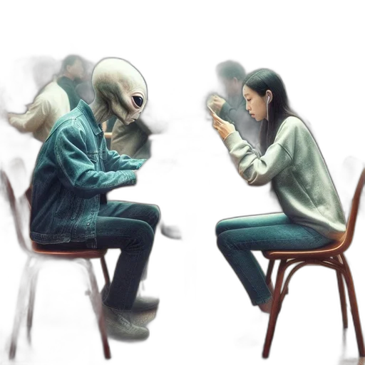 mask, jacket, robot, creature transparent PNG cut-out