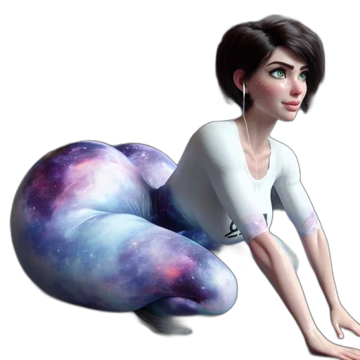 dress, creature, staff, concept art transparent PNG cut-out