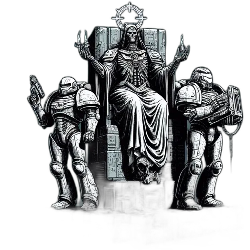 crown, robot, staff, sword transparent PNG cut-out