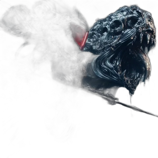 dragon, mask, creature, hair transparent PNG cut-out